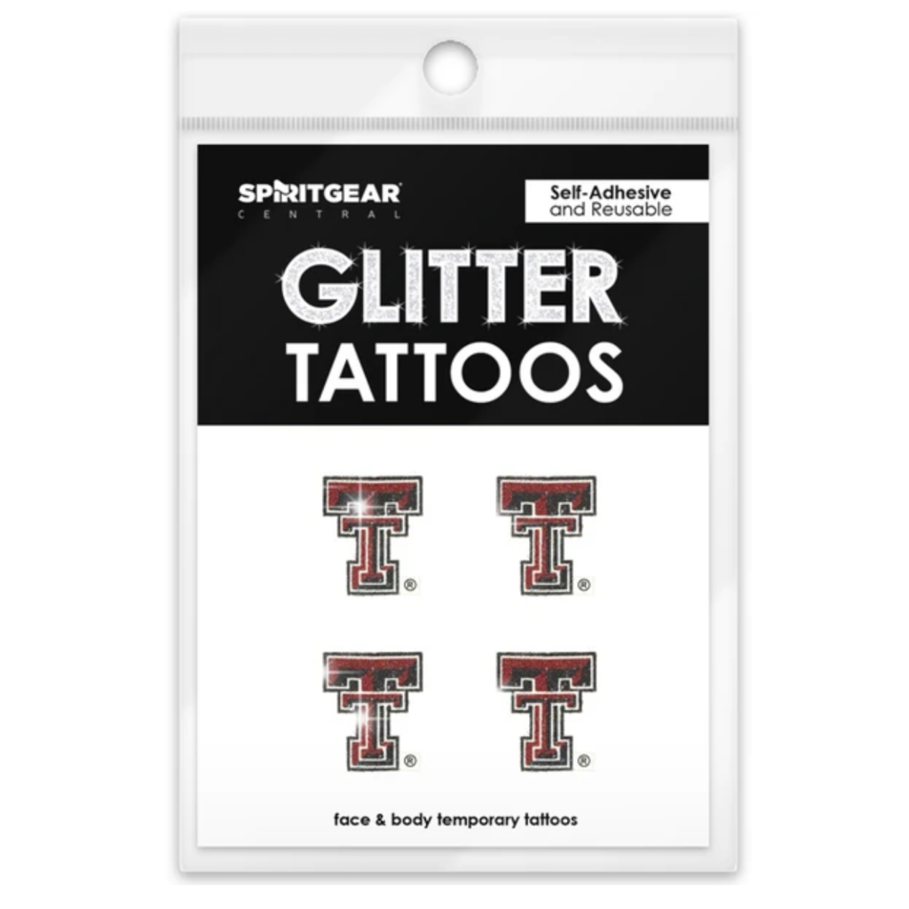 Spirit Gear Glitter Double T Tattoo 4 Pack
