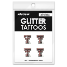 Spirit Gear Glitter Double T Tattoo 4 Pack