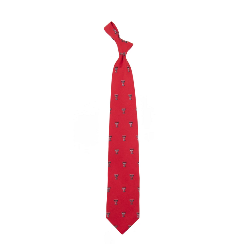Eagles Wings Men's Dress Tie Prep Red Double T