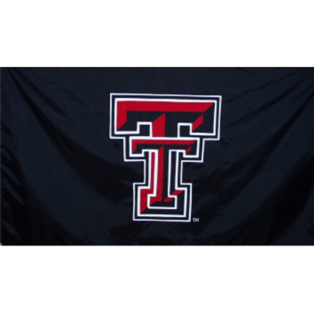 Black Applique Flag w/ Double T 3 x 5