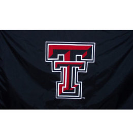 Black Applique Flag w/ Double T 3 x 5