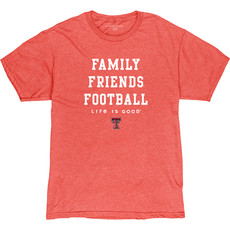 Life is Good Family, Friends, Football Short Sleeve Tee