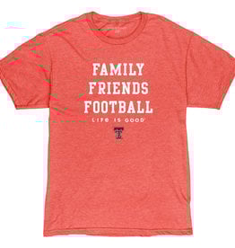 Life is Good Family, Friends, Football Short Sleeve Tee