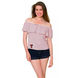 Ryan Striped Peasant Off the Shoulder Top