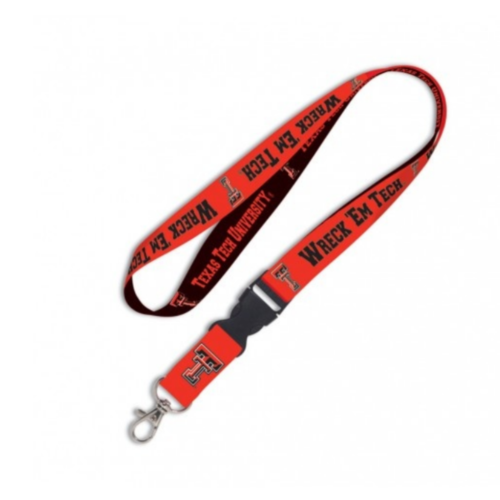 Red/Black Wreck Em Lanyard  with Detachable Buckle