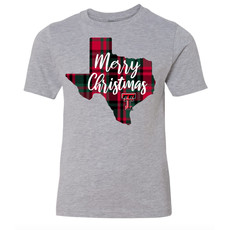 Next Level Christmas Plaid Texas Youth Short Sleeve Tee