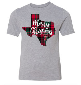 Next Level Christmas Plaid Texas Youth Short Sleeve Tee