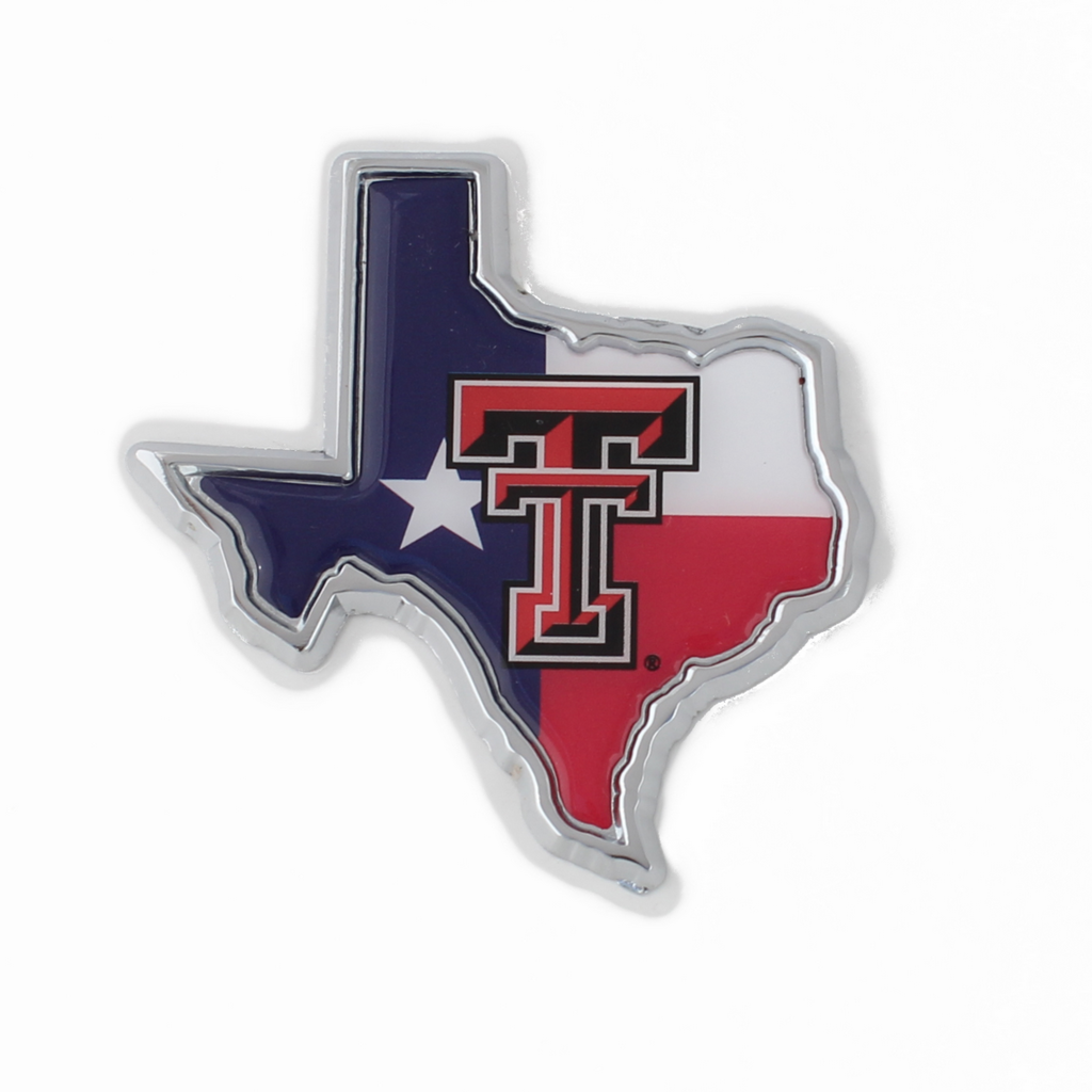 Auto Emblem Double T Texas State Flag