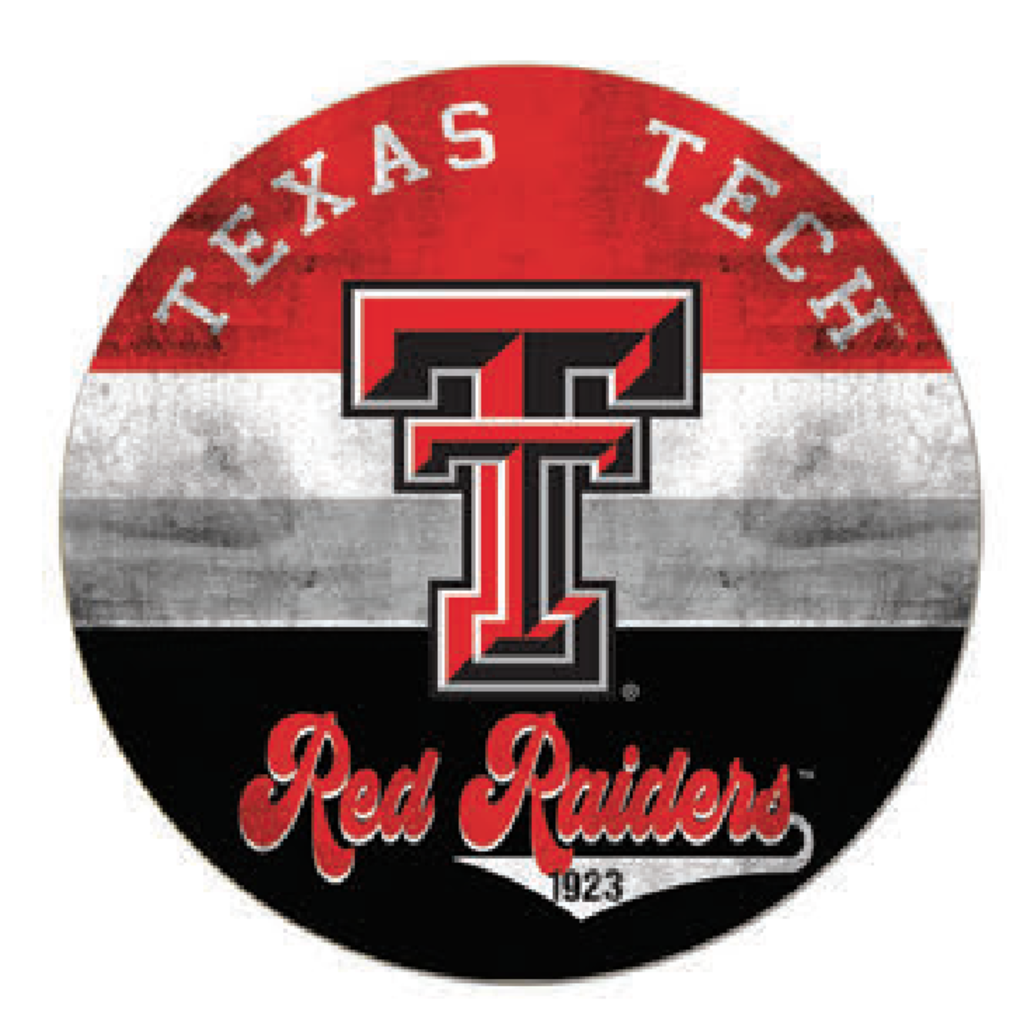 Round Retro Est. Multi Shaded Wood Sign 20x20