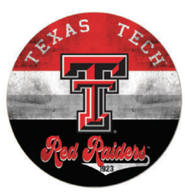 Round Retro Est. Multi Shaded Wood Sign 20x20