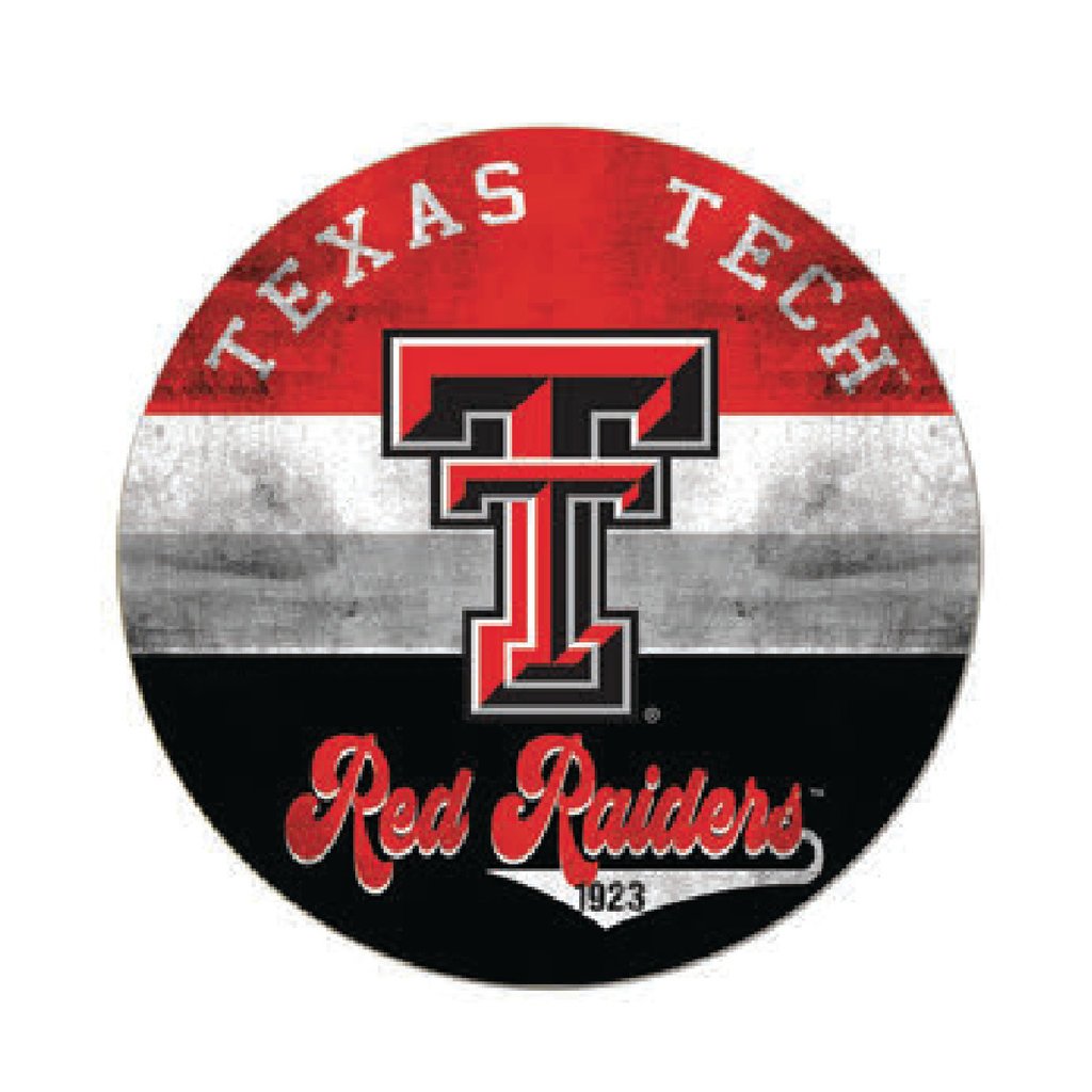 Round Retro Est. Multi Shaded Wood Sign 20x20