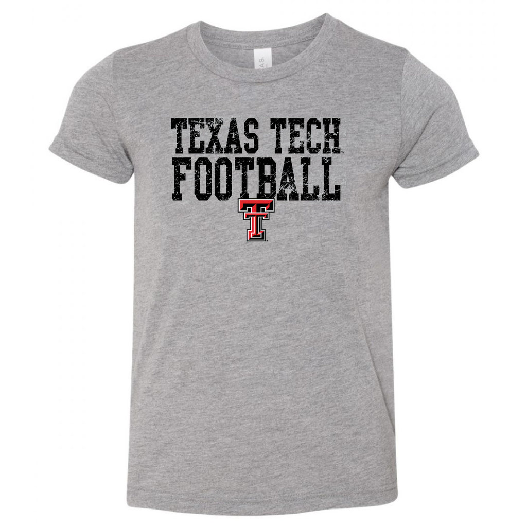 Canvas Football Line Stack Youth Short Sleeve Tee