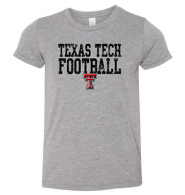 Canvas Football Line Stack Youth Short Sleeve Tee