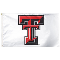 Deluxe White Double T  Flag 3 x 5