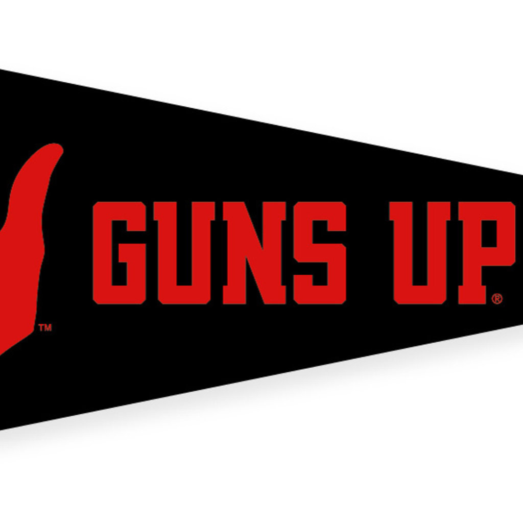 Guns Up Felt Pennant 6 x 15