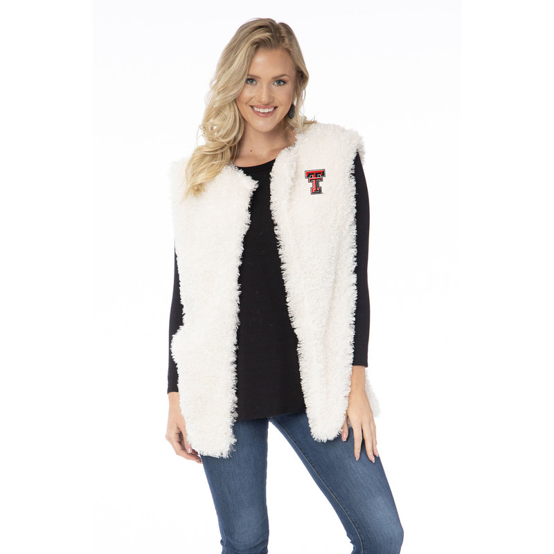 Fuzzy Eyelash Ladies Vest - 2 Color Options