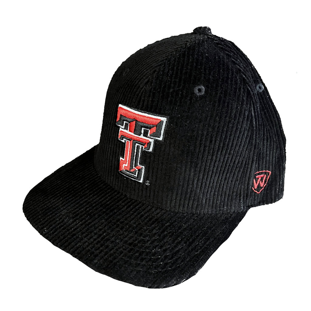 Top of the World Alcove Corduroy Flatbill Cap Black