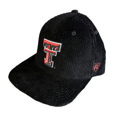 Top of the World Alcove Corduroy Flatbill Cap Black