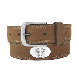 Zeppelin Products Crazy Horse Brown Stitch Concho Belt