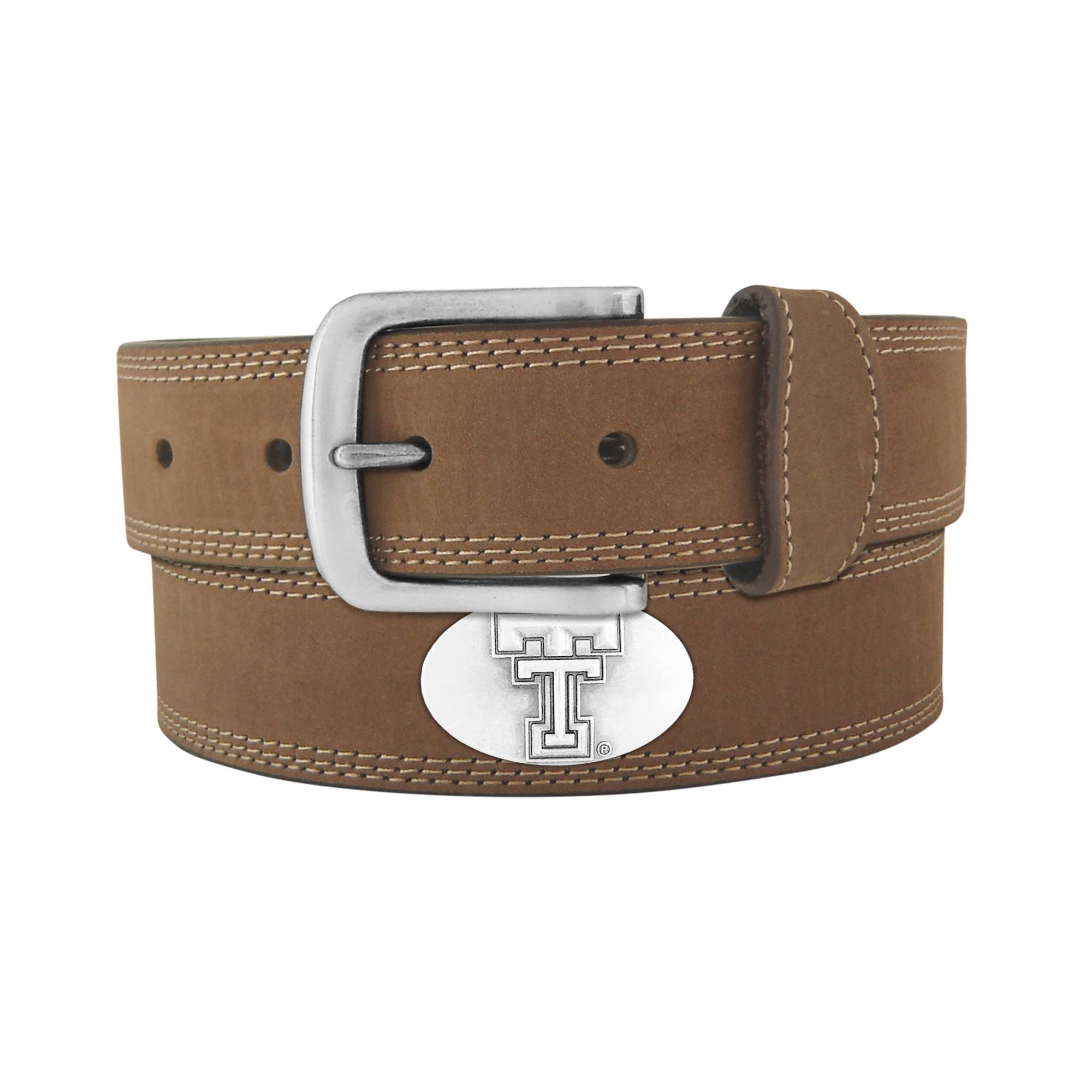 Crazy Horse Brown Stitch Concho Belt 
