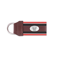 Grosgrain Ribbon Leather Concho Key Fob