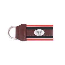 Zeppelin Products Grosgrain Ribbon Leather Concho Key Fob