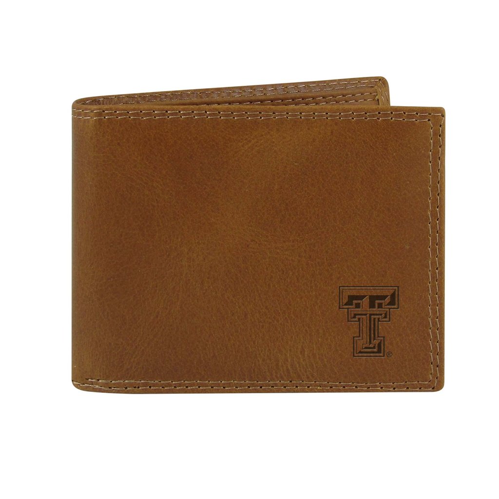 Zeppelin Products Passcase Tan Leather Embossed Wallet