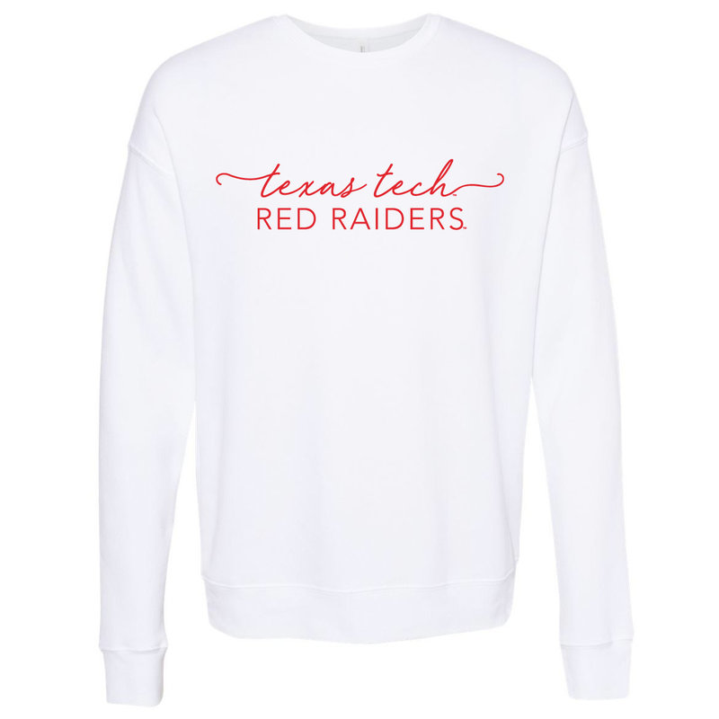 Canvas Red Raider Script Sweatshirt