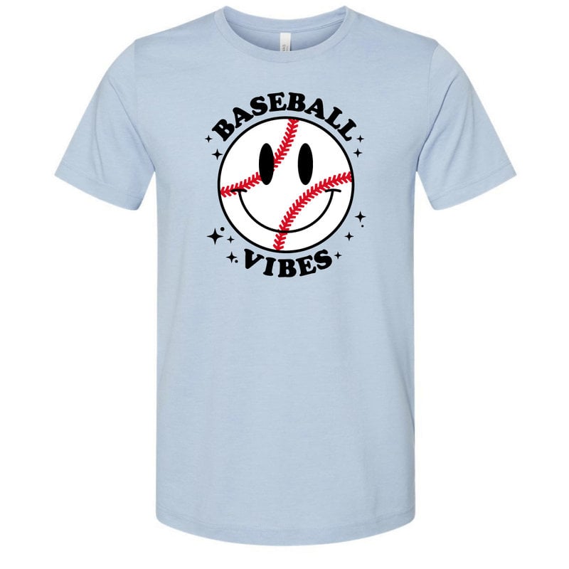 Canvas Smiley Baseball Vibes Tee