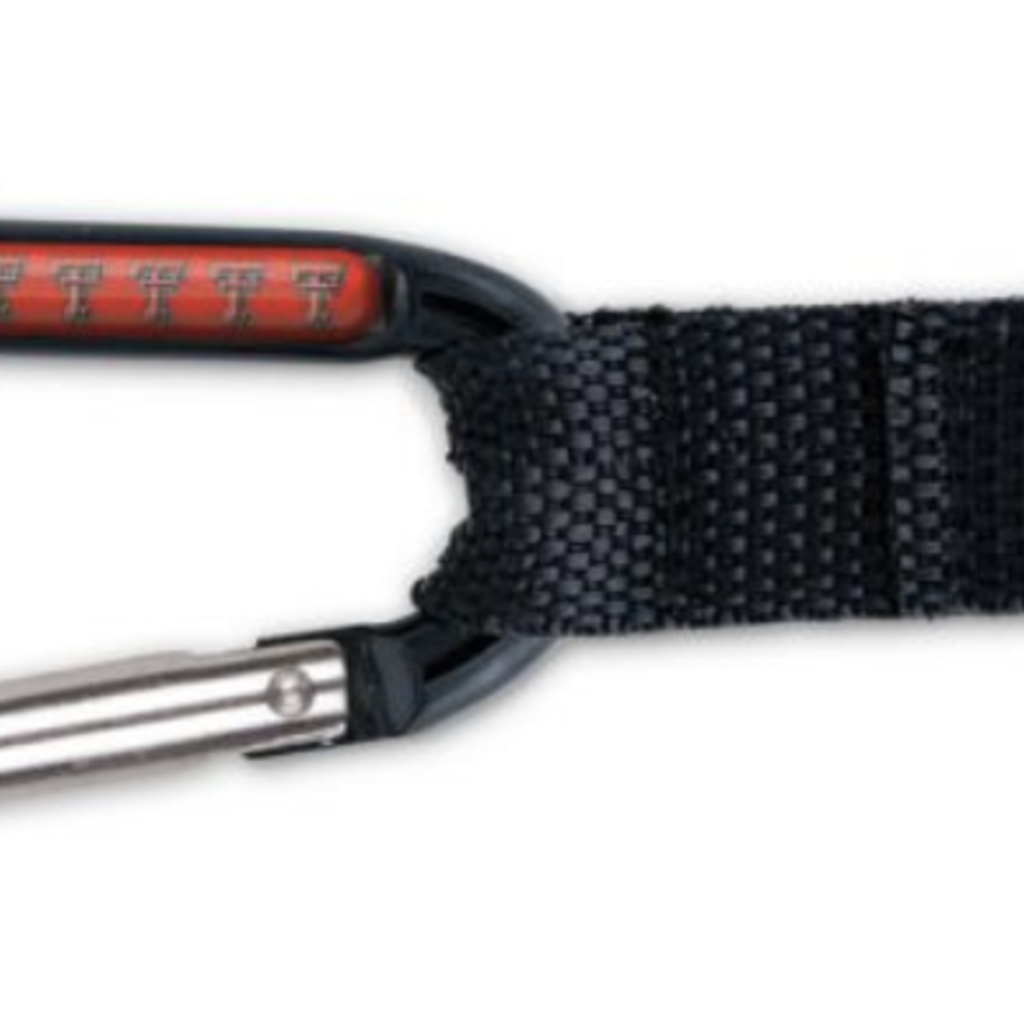 Carabiner Black Key Strap Repeating Logo