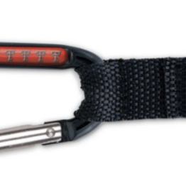 Carabiner Black Key Strap Repeating Logo