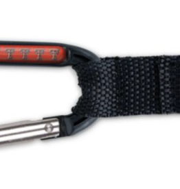 WinCraft Sports Carabiner Black Key Strap Repeating Logo