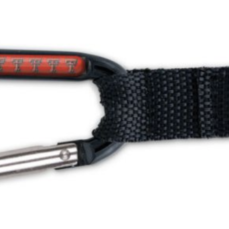 WinCraft Sports Carabiner Black Key Strap Repeating Logo
