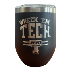 Rally Cry Laser Etched Black Wine Tumbler