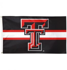 WinCraft Sports Deluxe Flag 3 x 5 Black with Middle Stripe