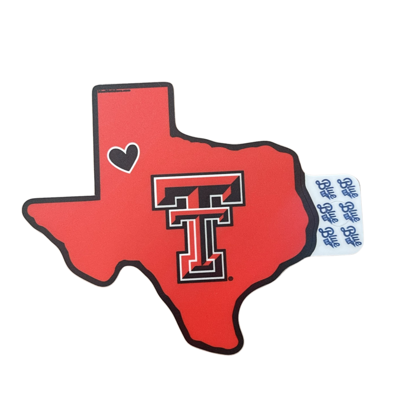 Blue 84 Heart My State Sticker