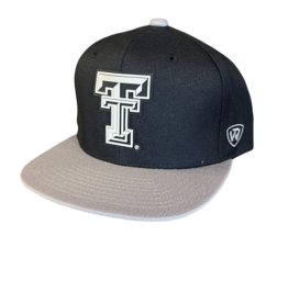 Atticus Youth Black with Grey Silicone Flatbill Cap