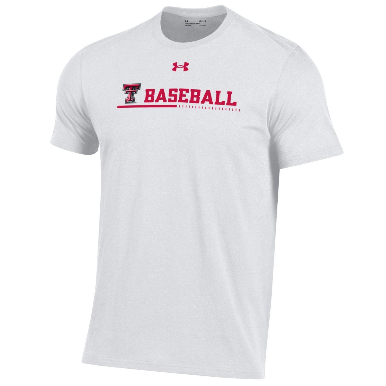Under Armour Men's Baseball Plate Short Sleeve T-Shirt, Small, Black/White