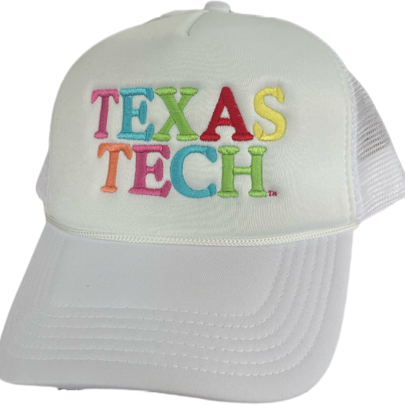 Kati Cap Colorful Tech Foam Trucker Cap White