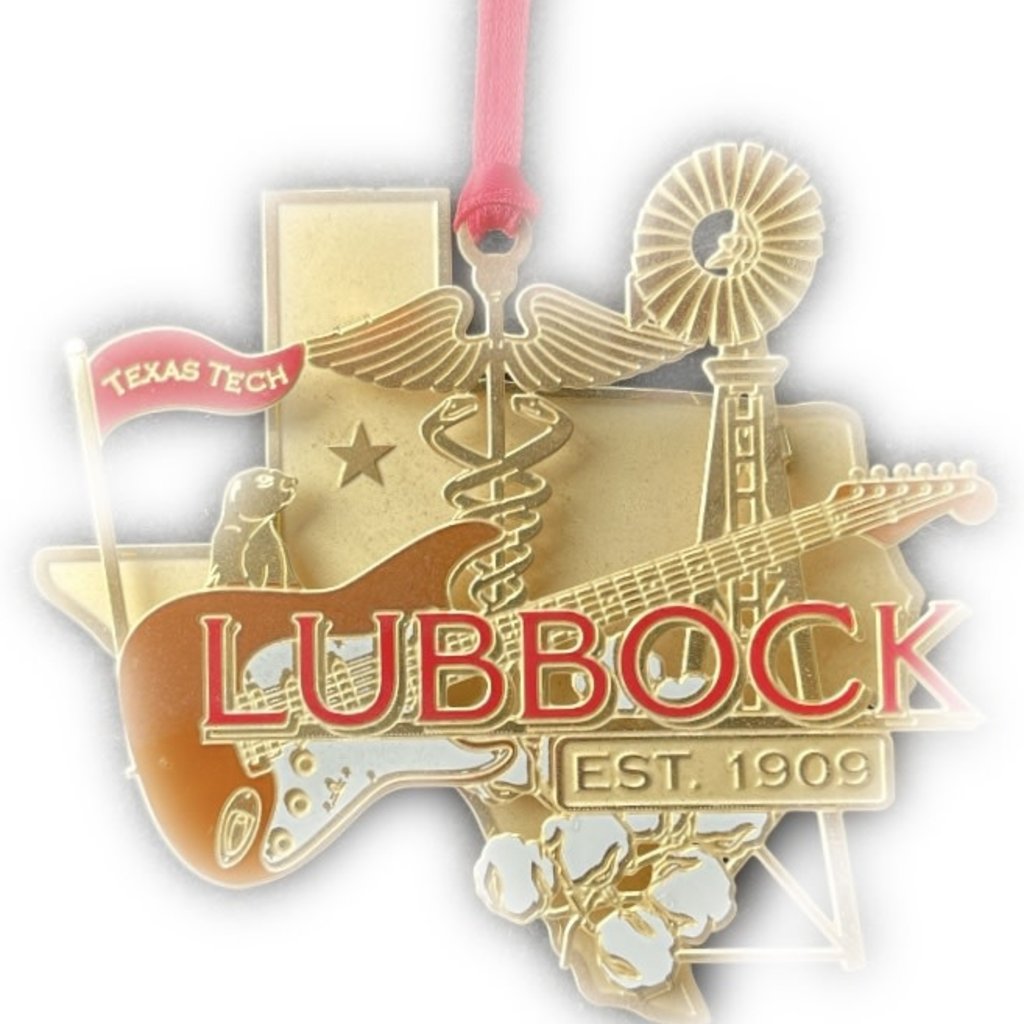 Lubbock Gold Ornament