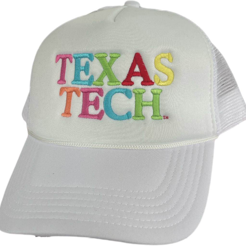 Kati Cap Colorful Tech Foam Trucker Cap White