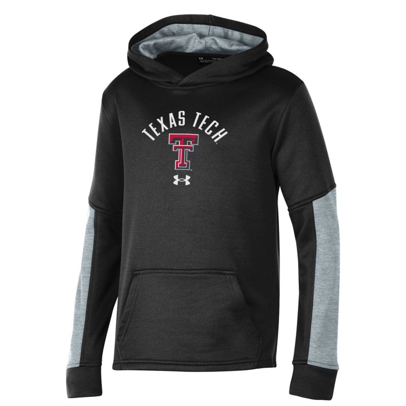 Men's Under Armour White Texas Tech Red Raiders School Logo Raglan Long  Sleeve Hoodie Performance T-Shirt