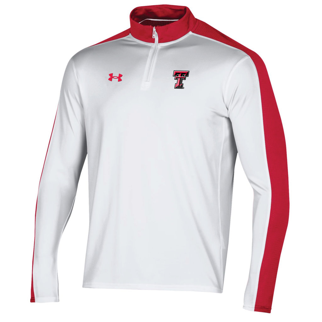 Under Armour 1/4 Zip Long Sleeve 'WORM' Tech Tee - White