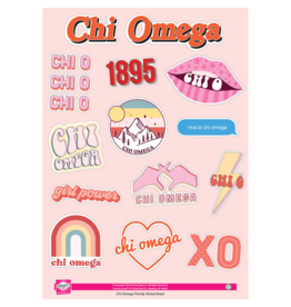 Sorority Shop Chi Omega Girl Power Sticker Sheet
