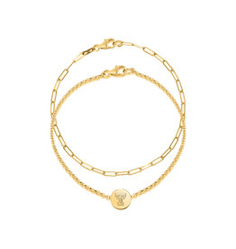 Emerson Street Smokey Gold Link Bracelet