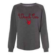 Independent Trading Co Wreck em Guns Ladies Wash Sweatshirt