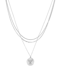 Shelby & Grace Grizzy Layered Silver Necklace