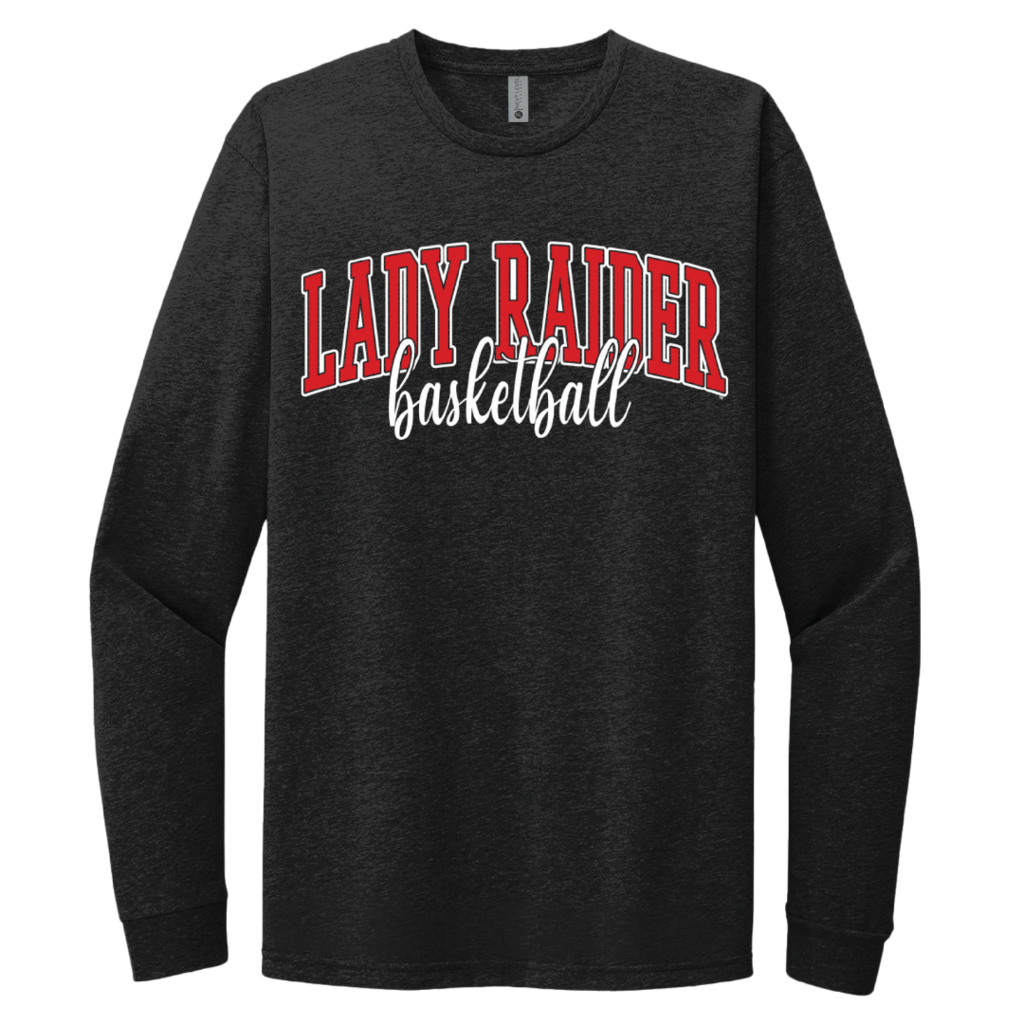 Next Level Lady Raider Stack Script Long Sleeve Tee