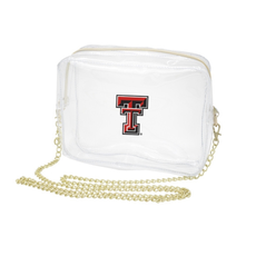 Clear Camera Crossbody with Silver Trim