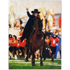 C Lincoln Masked Rider Oil Painting Print 18”x 24”